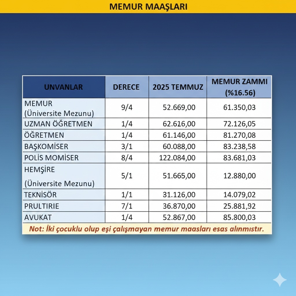 2026 Memur Maaş Zamları Ne Kadar Olacak?