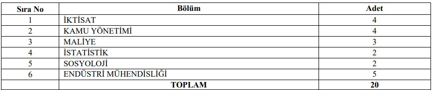 Strateji ve Bütçe Başkanlığı Personel Alımı İlanı