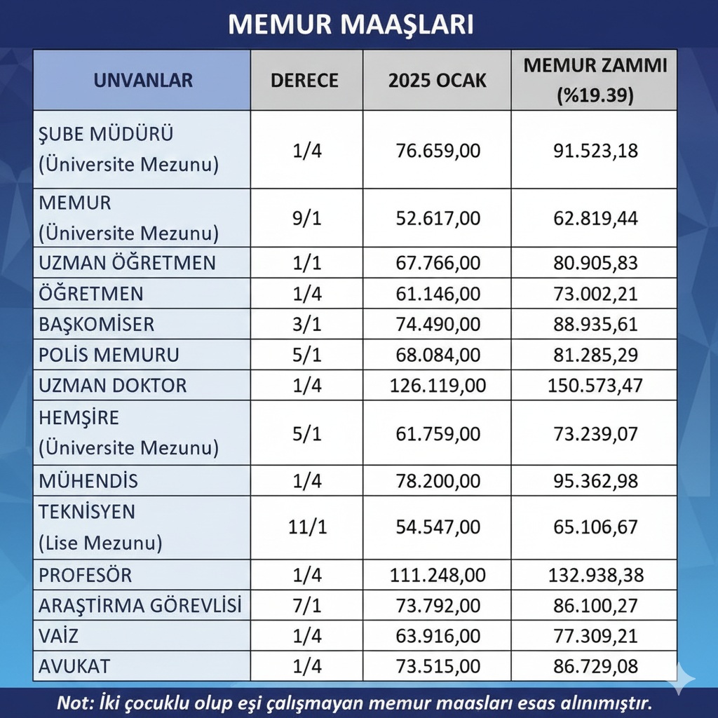 2026 Memur Maaş Zamları Ne Kadar Olacak?